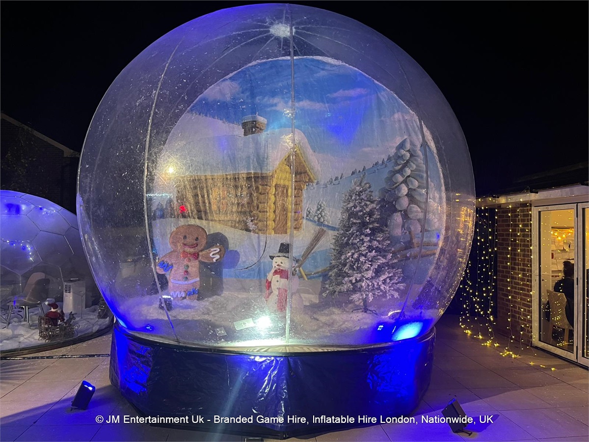 Giant Inflatable Snow Globe Hire Christmas JM Entertainment Ltd