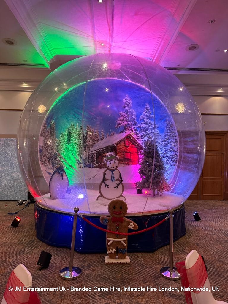 Giant Inflatable Snow Globe Hire Christmas JM Entertainment Ltd