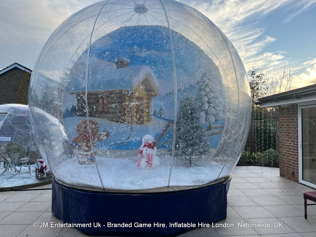 Giant Inflatable Snow Globe Hire Christmas JM Entertainment Ltd