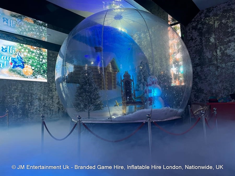 Giant Snow Globe Hire for Christmas or Winter Party | JM Entertainment