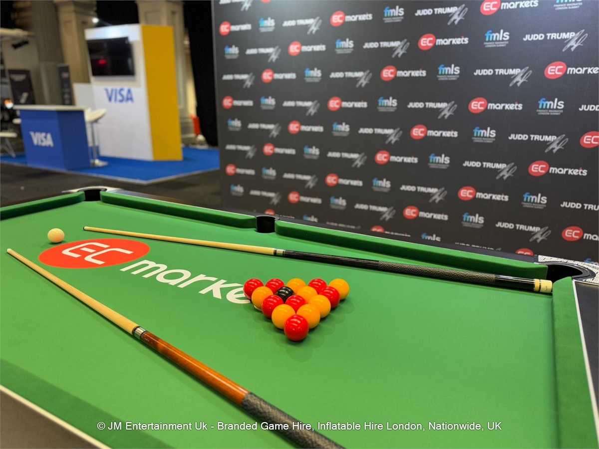 Custom Branded Pool Table Hire for Corporate Events & Exhibitions