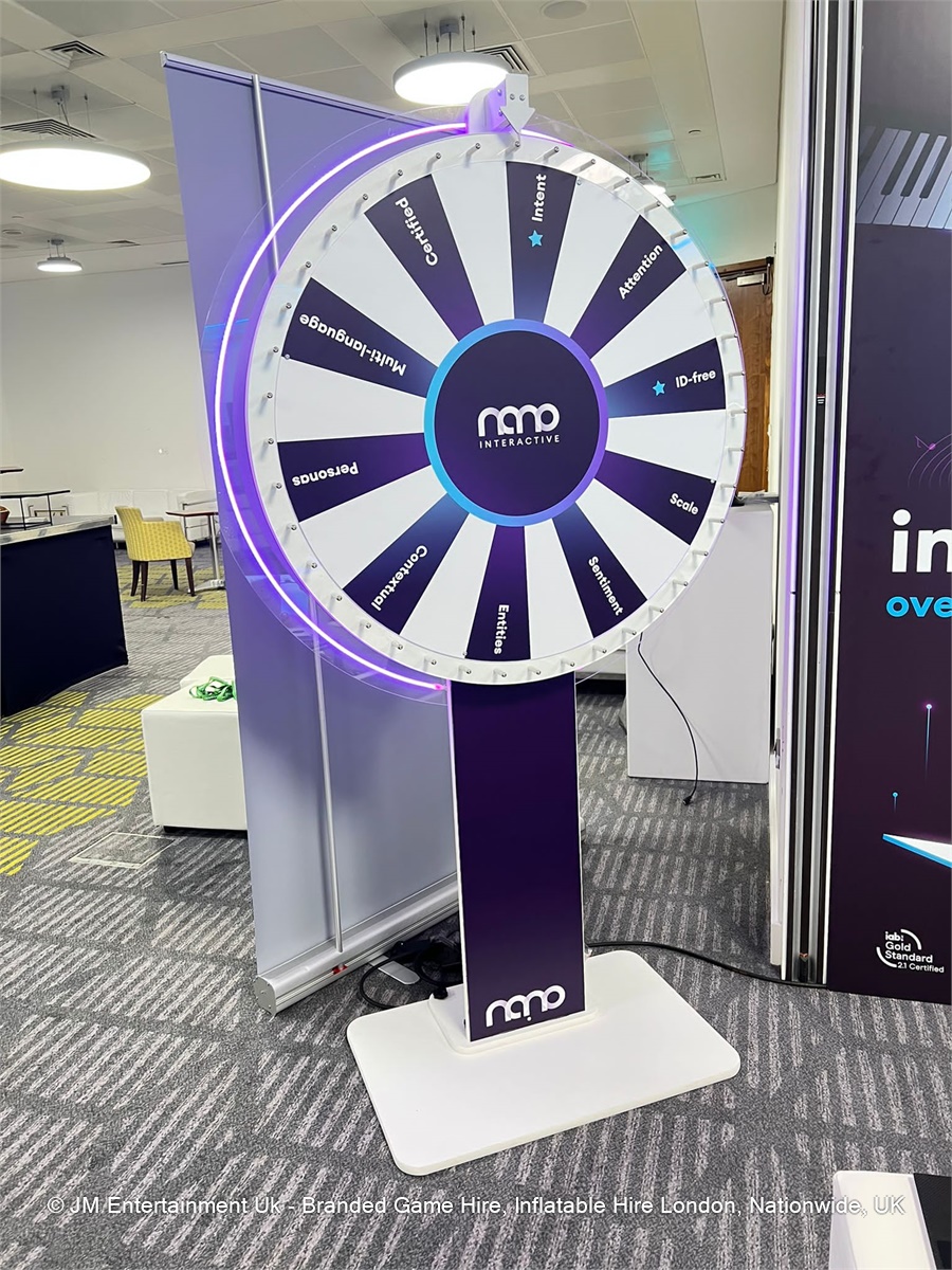 Neon Surround Spin the wheel Hire 110cm Wheel Face Best Inflatable & Exhibition Game Hire