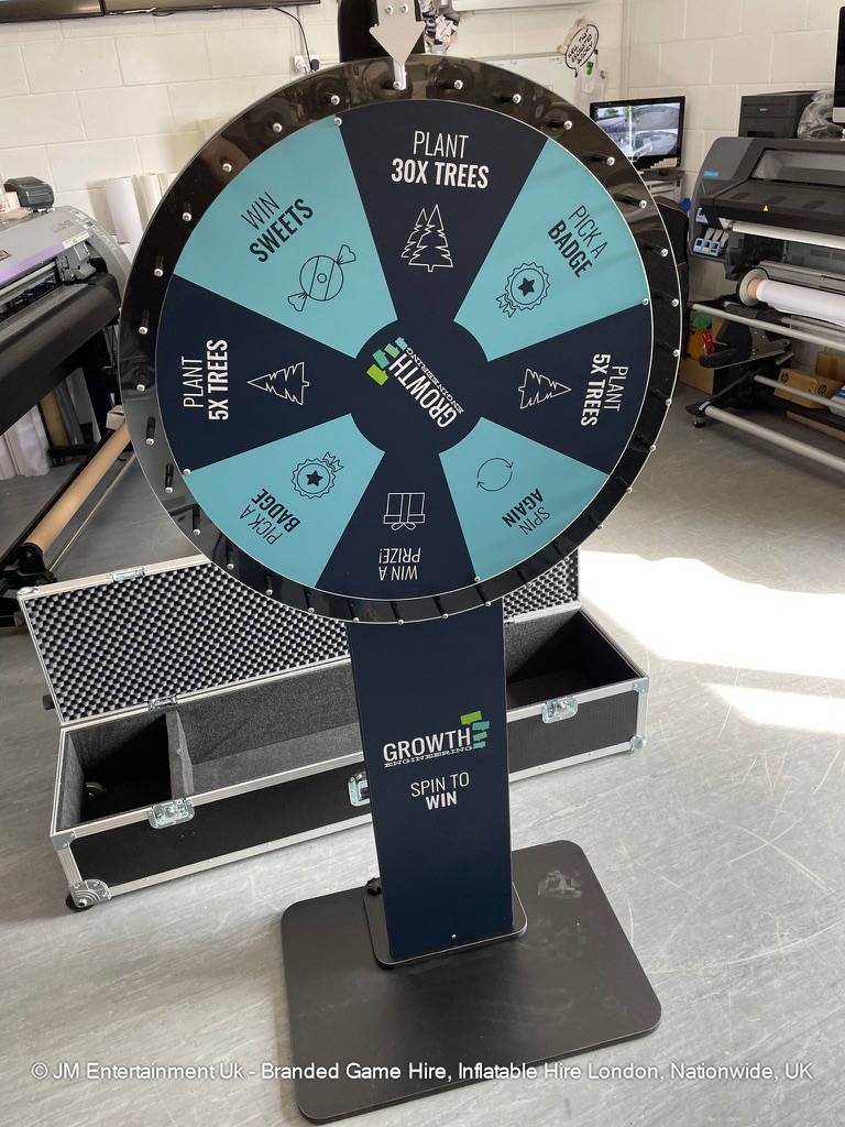 Custom Branded Spin the wheel Hire 80cm Wheel Face (Inc Neon Surround) Inflatable